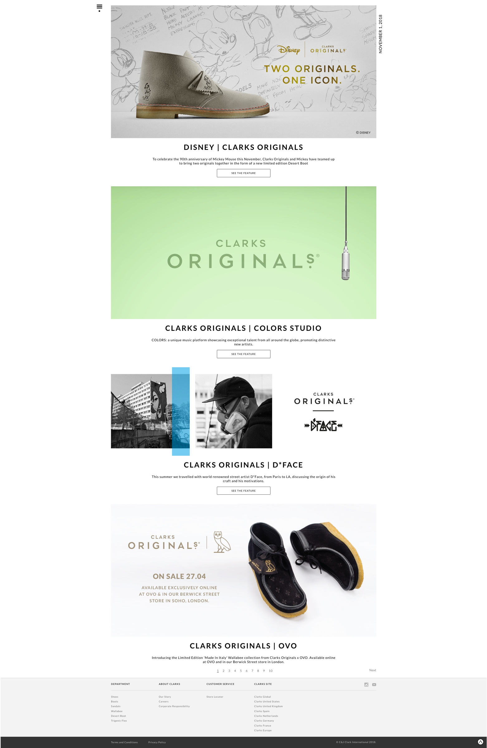 Clarks website online