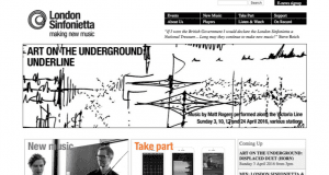 Screenshot of old London Sinfonietta website