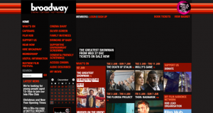 Screenshot of the old Broadway Cinema website