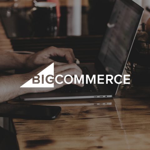 BigCommerce logo on positive image background
