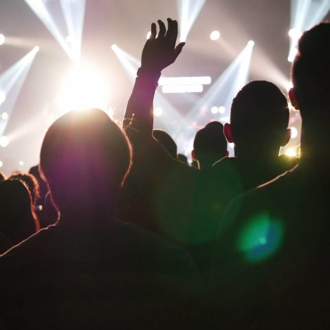 Crowds at a venue