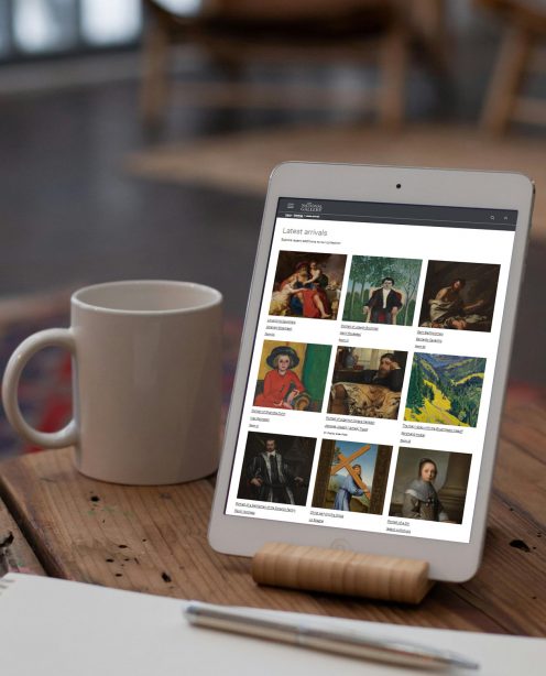 national gallery website on tablet